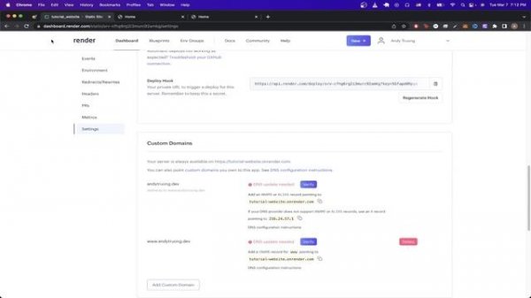 How to Setup Custom Domain on Render | Google Domains
