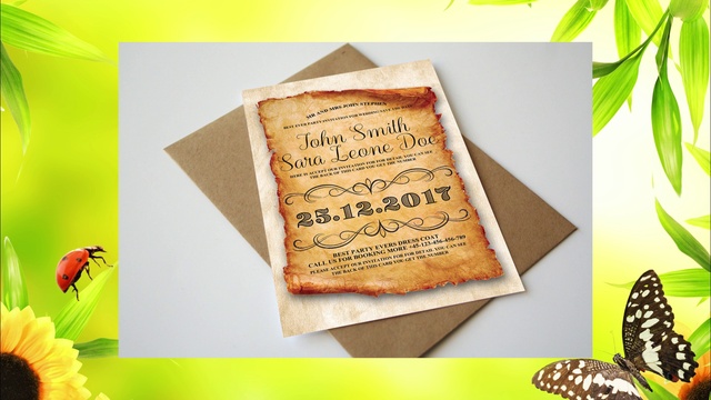 PSD - Шаблоны приглашений на свадьбу