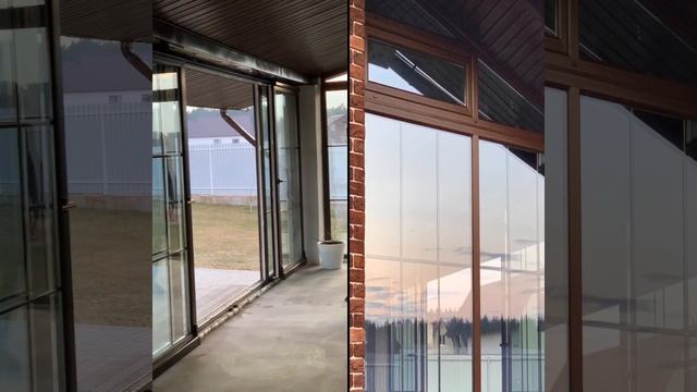 Остекление теплой террасы раздвижными окнами с декоративной раскладкой смотреть онлайн