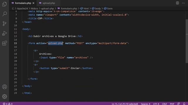 Subir archivos a Google Drive mediante formulario con PHP смотреть онлайн