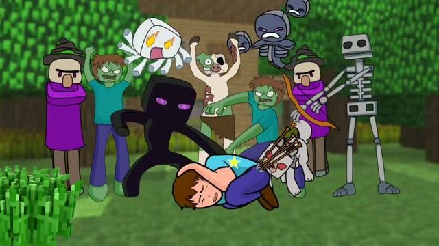 Steve is Stuck in Minecraft World (Across the Minecraft Anime) смотреть онлайн