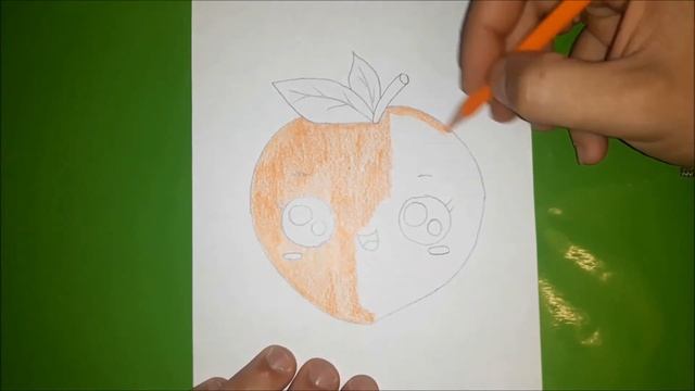 Как нарисовать ПЕРСИК просто? How to draw a peach смотреть онлайн