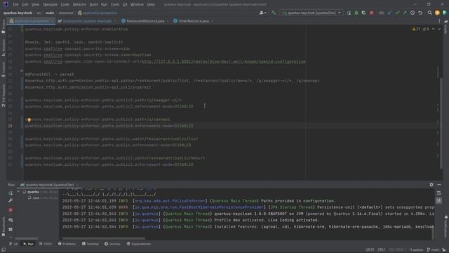 Part 8.2 - How to configure quarkus to make sure it gets authorization from keycloak and test them. смотреть онлайн