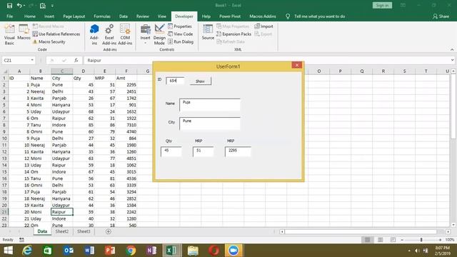 Excel VBA UserForm in Excel 2019 смотреть онлайн