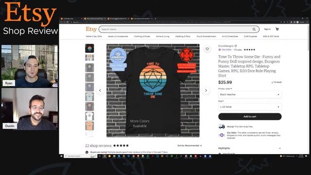 ?LIVE Etsy Print on Demand Talk + Shop Review w/ Dustin смотреть онлайн