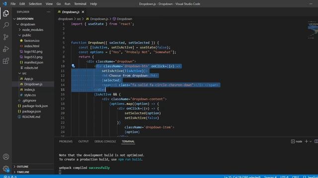 Dropdown List using React смотреть онлайн