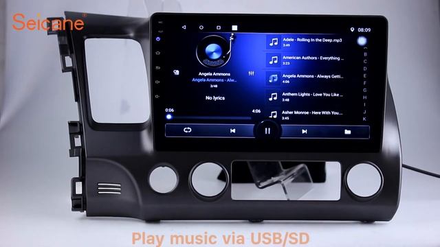 Android 6.0 2006-2011 Honda Civic Bluetooth Music Radio GPS Sat Nav Stereo Upgrade смотреть онлайн