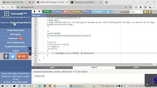 Flipping Bits Problem in Java | Hacker Rank Interview Preparation | 1 Month Preparation Kit. смотреть онлайн