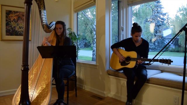 'lovely' - Billie Eilish cover on harp and guitar смотреть онлайн