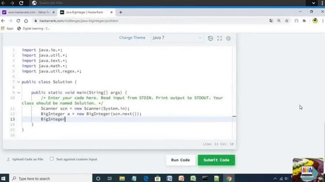 27:Java BigInteger || Hackerrank java solutions. смотреть онлайн