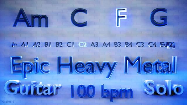 Guitar Solo in A Minor - Am C F G - Soft Epic Heavy Metal - 100 bpm смотреть онлайн