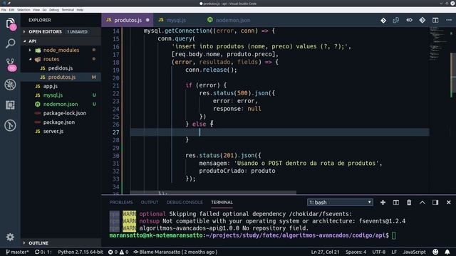 API com Node.JS - Passo 6 - Conectando API ao Banco смотреть онлайн