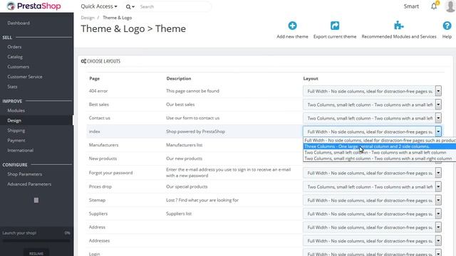PrestaShop 1.7.x. How To Set Up Columns (Layouts) смотреть онлайн