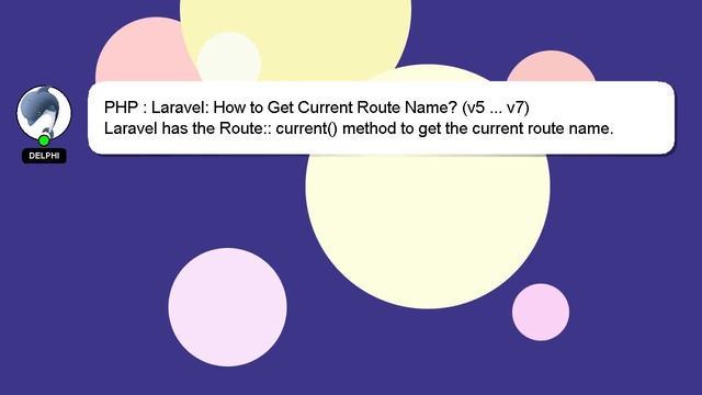 PHP : Laravel: How to Get Current Route Name? (v5 ... v7) смотреть онлайн