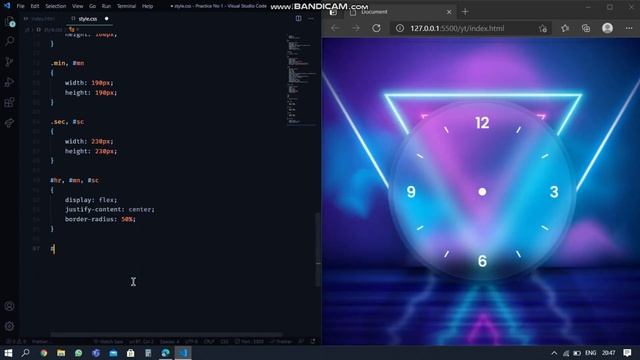 Working Glassmorphism Analog Clock Using Html, Css and Javascript смотреть онлайн