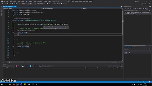 Unity Tutorial - Grow and Shrink Game Objects using Touch and Hold using C# Programming смотреть онлайн