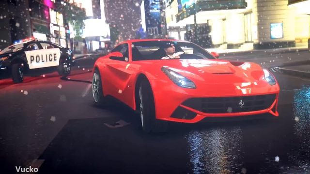 GTA IV - Ferrari F12 in Slow Motion HD смотреть онлайн