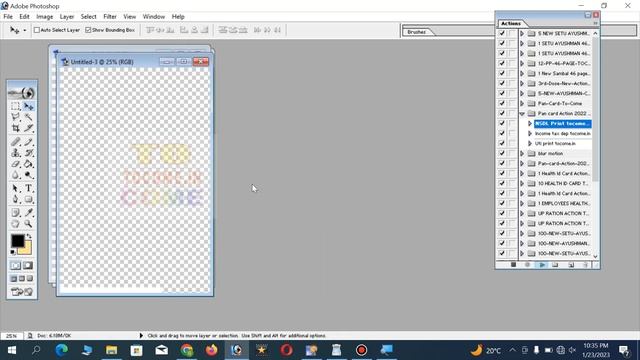 1 CLICK PAN CARD PRINT PHOTOSHOP ACTION ERROR PAN CARD ACTION NOT WORKING PROPERLY PAN CARD SIZE