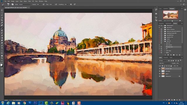 Art studio for Photoshop Watercolor drawing in a frame from a photo смотреть онлайн