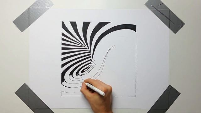 3D Spiral Optical Illusion - Speed Drawing ( How To Draw ) ( Tornado ) смотреть онлайн