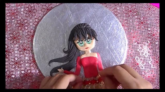 Polymer clay Christmas Doll | Cake Board craft | Christmas Wall hanging and Present Tutorial смотреть онлайн