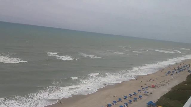 Атлантияеский океан, Флорида. Вид с 15 этажа отеля Хилтон смотреть онлайн