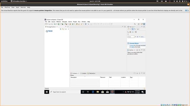 Creating A Project, Java Source File, and Executing a Java Program In Eclipse (Windows) смотреть онлайн