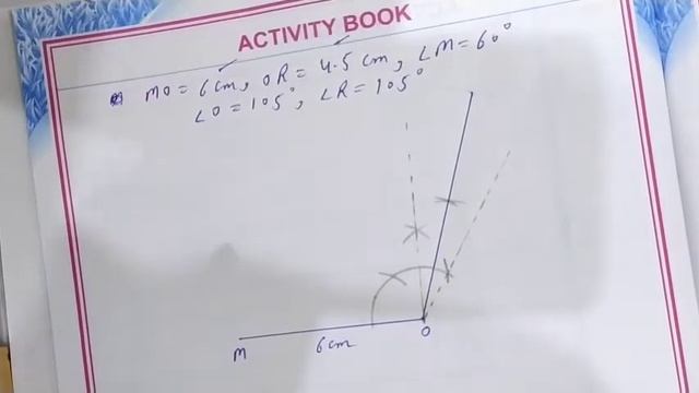 Construct a quadrilateral MORE where MO=6 cm,OR=4.5 cm ,∠M=60° , ∠O=105 ° and ∠R=105° #Maths o смотреть онлайн