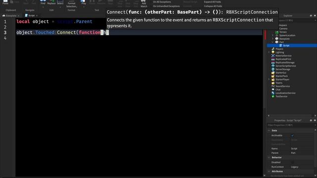 Как изменить цвет объекта с помощью касания в Roblox Studio смотреть онлайн
