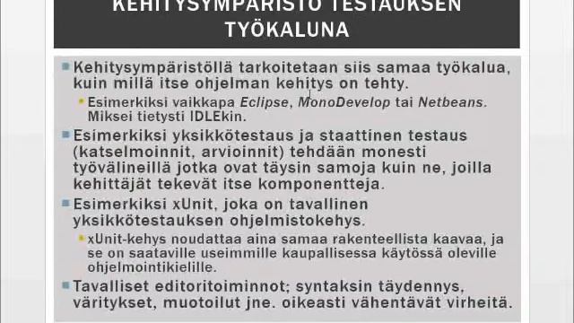 Ohjelmistotestaus ja laatu: Testauksen ja laadunvarmistustyön työkalut смотреть онлайн