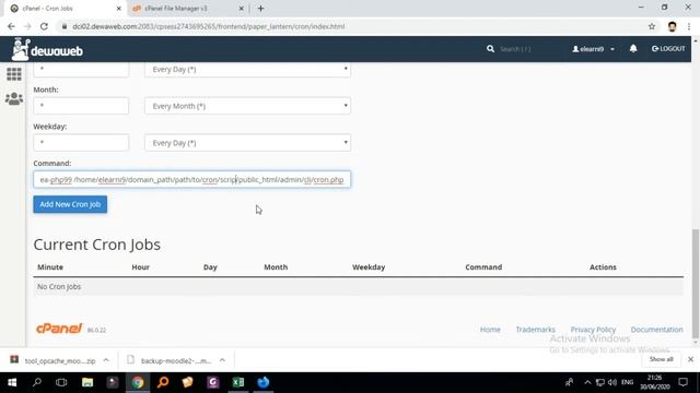 Admin/cli/cron.php Moodle Fix Cpanel