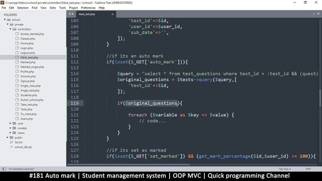 #181 Auto marking | Student management system in PHP | OOP MVC | Quick programming tutorial смотреть онлайн