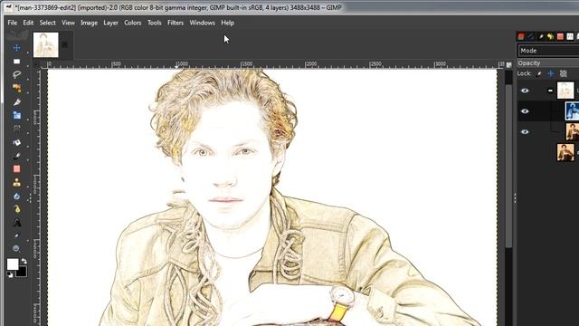 Turn Photo Into Sketch Using GIMP смотреть онлайн