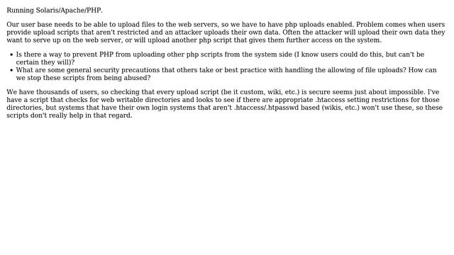 Prevent PHP from allowing php script uploads смотреть онлайн
