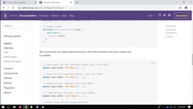 Bootstrap 2-column responsive template development смотреть онлайн