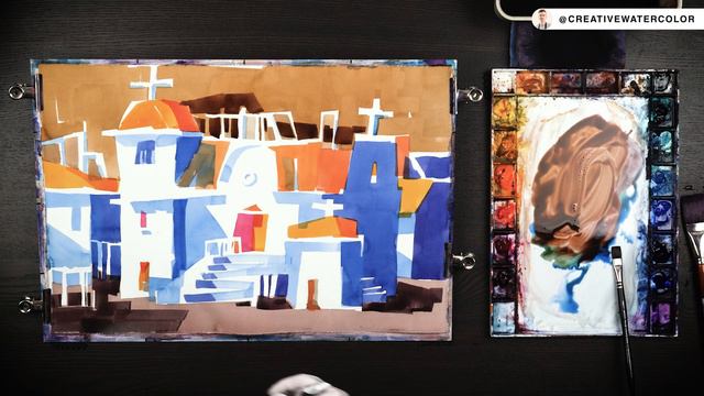 How To CONTROL Color INTENSITY In Watercolor - Color Of The Mediterranean Demo 3 смотреть онлайн