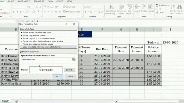 Over Due in Excel ဆိုတာ ဘာလဲ | Conditional Formatting Excel Myanmar Lessons смотреть онлайн