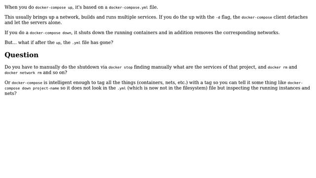 DevOps & SysAdmins: How to do docker-compose down without the config file that made the up? смотреть онлайн