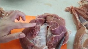 Как правильно разделать свинину(окорок)