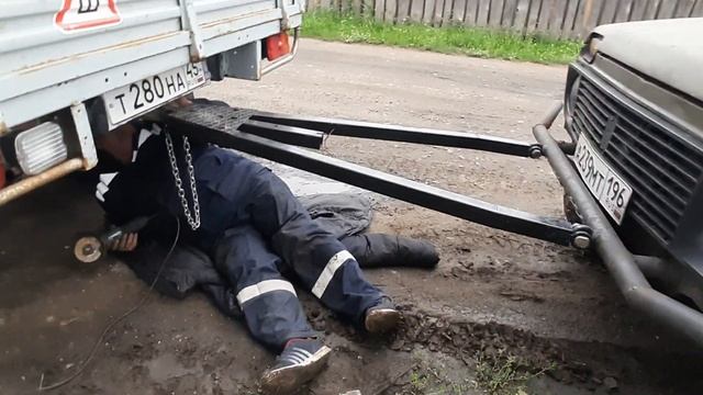 Фаркоп на УАЗ . Ручная работа))). смотреть онлайн