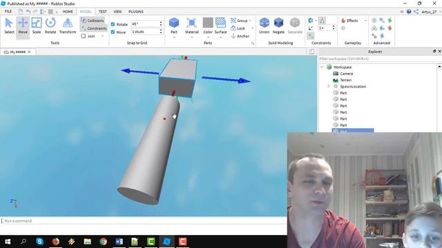 Roblox Studio 4. Петля или hinge constraint, делаем качельку смотреть онлайн