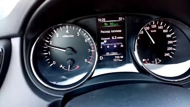 Кашкай J11. Попытка замерить мгновенный расход на 90км/ч смотреть онлайн
