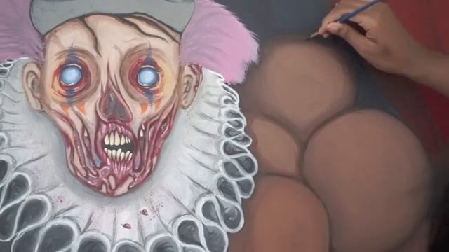 Circus clown Paint Time Lapse смотреть онлайн