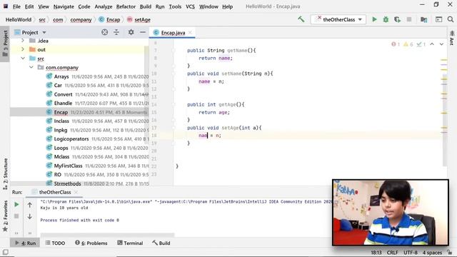 JAVA TUTORIAL #14 | ENCAPSULATION (GET AND SET METHODS) смотреть онлайн
