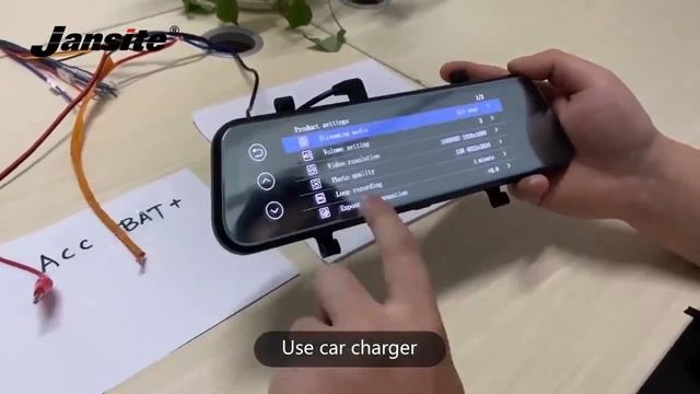 Зеркало видеорегистратор с камерой заднего вида 10 дюймов Jansite JNST-00-200 смотреть онлайн