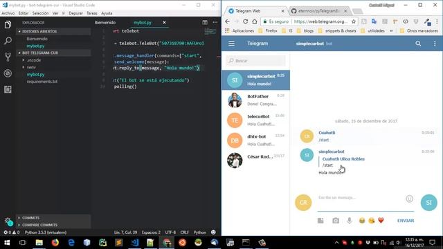 PARTE I: ¿Como crear un bot de telegram y usarlo con python? смотреть онлайн