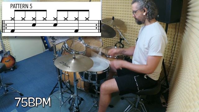 Basic Drum Groove • 8th Notes • #5 • 75bpm смотреть онлайн