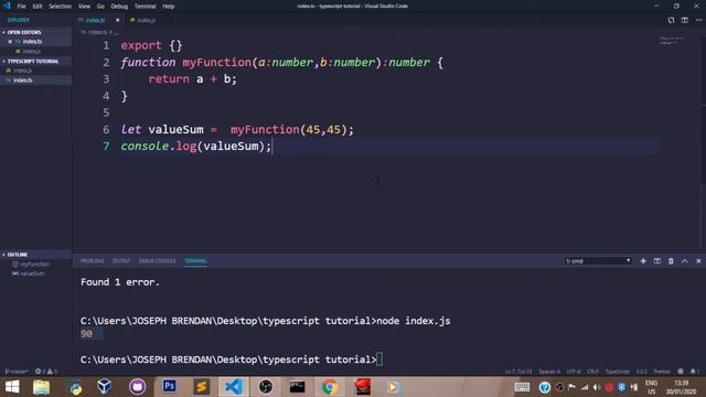 Typescript Tutorial - 12 - Functions смотреть онлайн