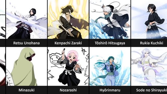All Shinigami and Their Zanpakuto Spirit in Bleach смотреть онлайн