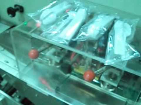 Горизонтальный упаковочный станок ALD-250X (HDL-250X) упаковка одноразовых ложек